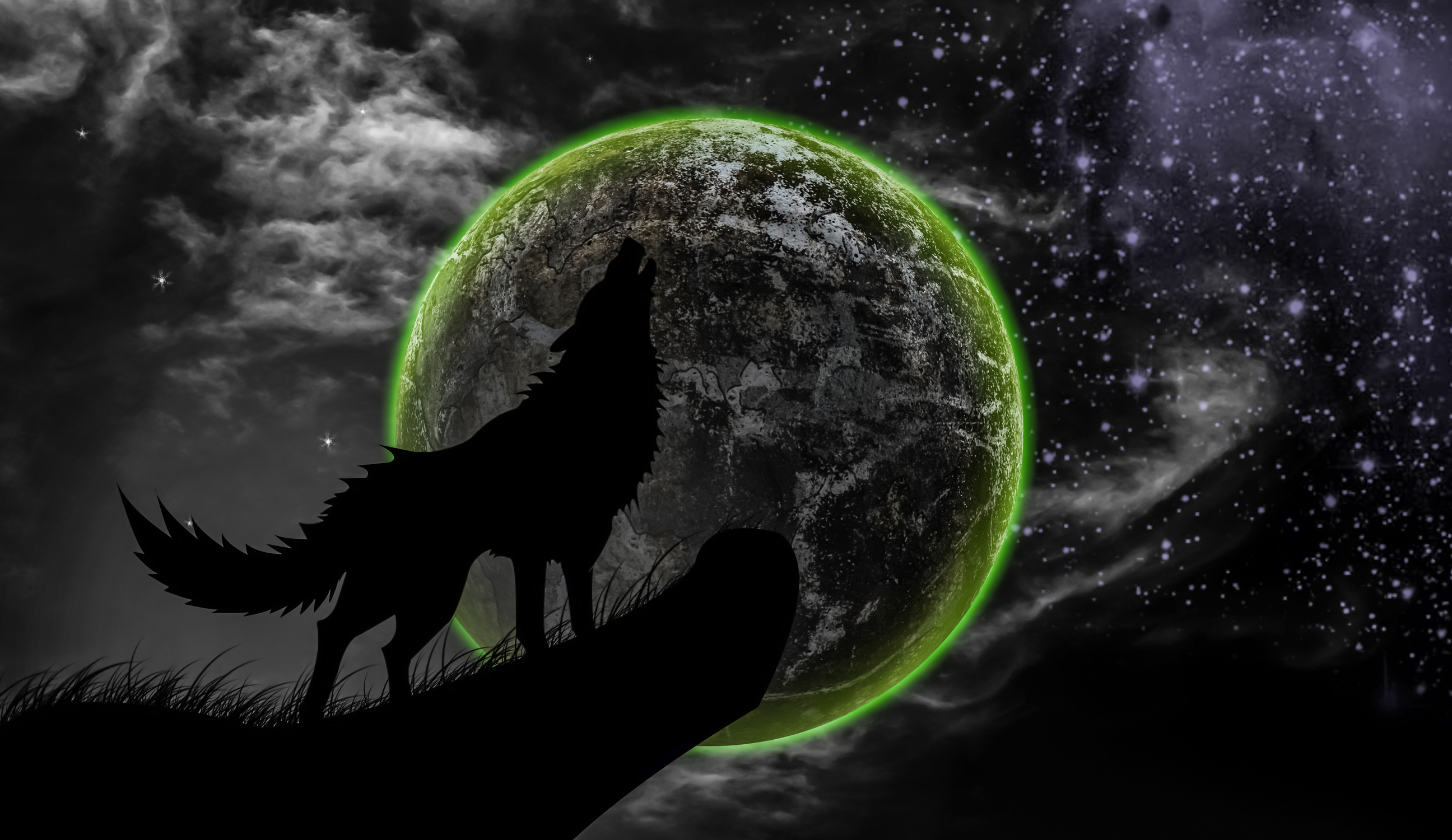 Wolves howl Full Moon